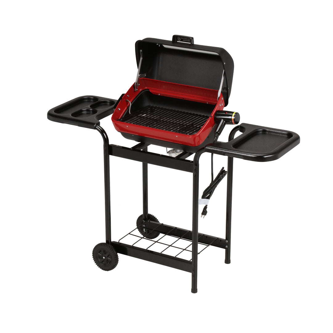 3-Zone Cart Electric Grill with Polymer Side Tables & Window